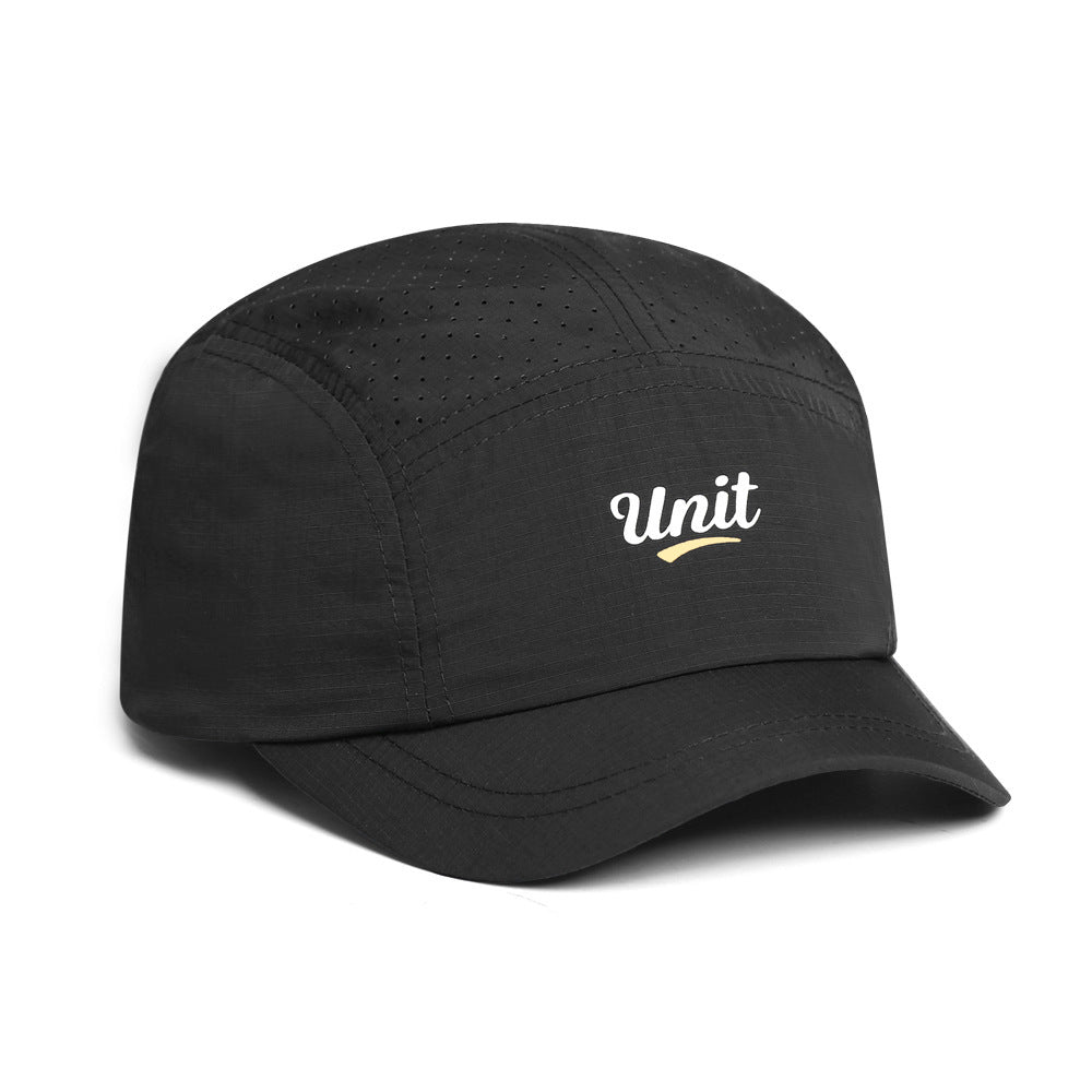 Gorra de béisbol de cinco paneles con malla y secado rápido para hombre