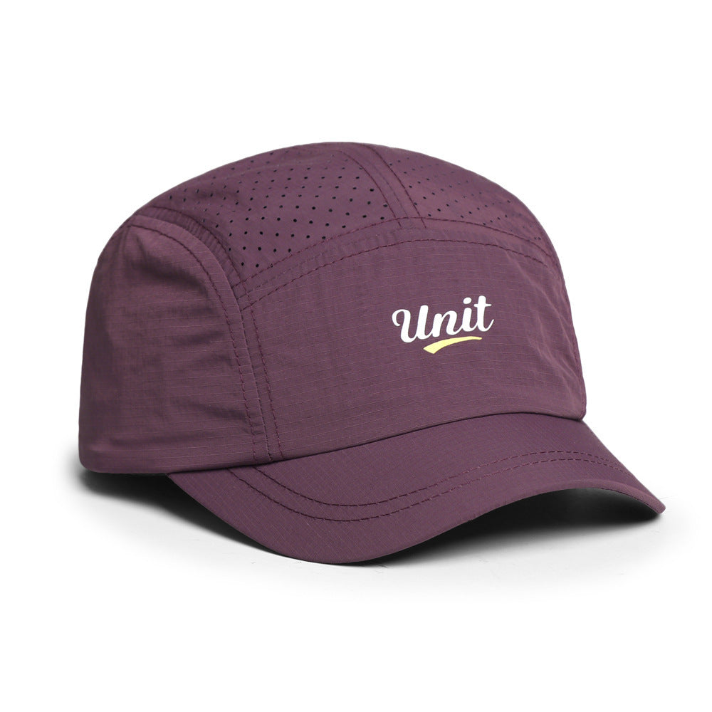 Gorra de béisbol de cinco paneles con malla y secado rápido para hombre