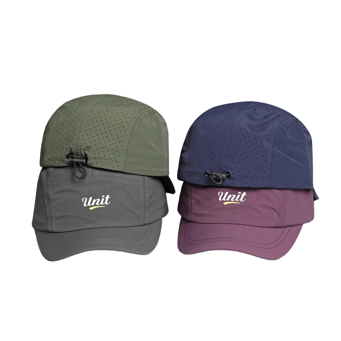 Gorra de béisbol de cinco paneles con malla y secado rápido para hombre