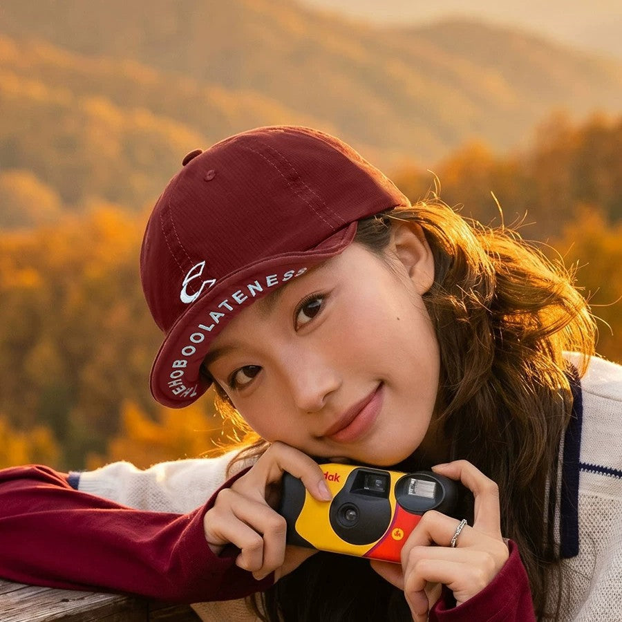 Washed Pure Cotton Baseball Cap With Embroidered Letter C