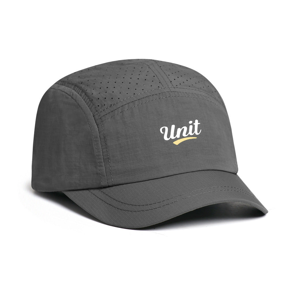 Gorra de béisbol de cinco paneles con malla y secado rápido para hombre