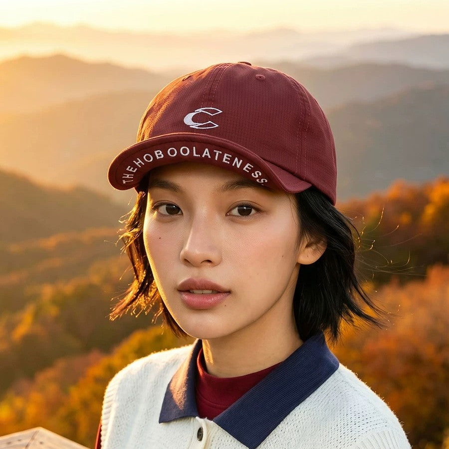 Washed Pure Cotton Baseball Cap With Embroidered Letter C